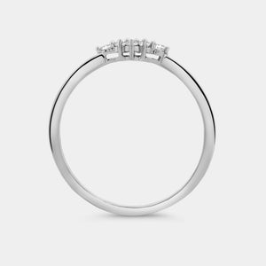 Gilded 1/10 Carat Lab-Grown Diamond Mini Tiara Pavé Stack Ring