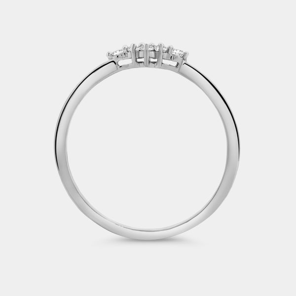 1/10 Carat Lab-Grown Diamond Mini Tiara Pavé Stack Ring — GILDED New York