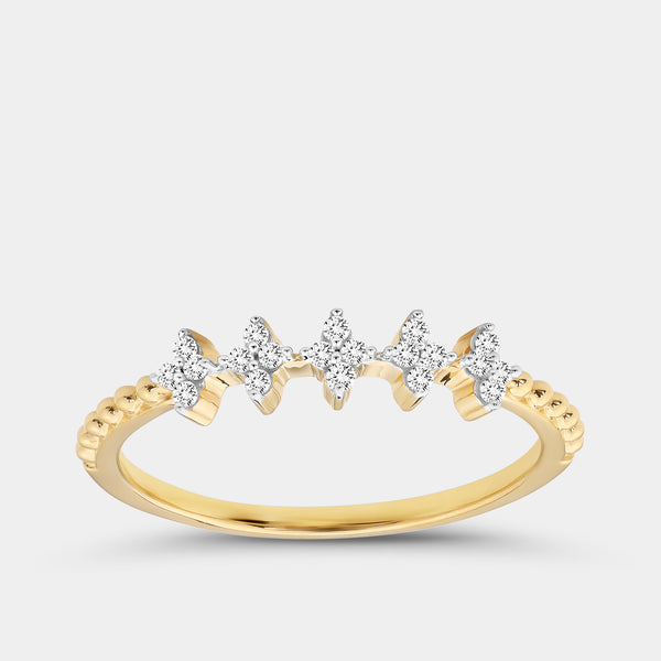 1/10 Carat Lab-Grown Paper Dolls Stack Ring — GILDED New York