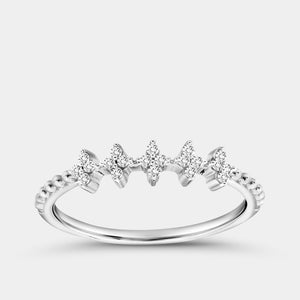 Gilded 1/10 Carat Lab-Grown Paper Dolls Stack Ring