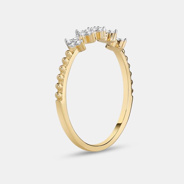 1/10 Carat Lab-Grown Paper Dolls Stack Ring — GILDED New York
