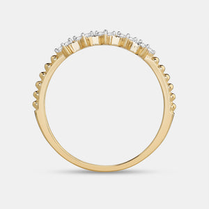 Gilded 1/10 Carat Lab-Grown Paper Dolls Stack Ring