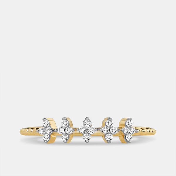 1/10 Carat Lab-Grown Paper Dolls Stack Ring — GILDED New York