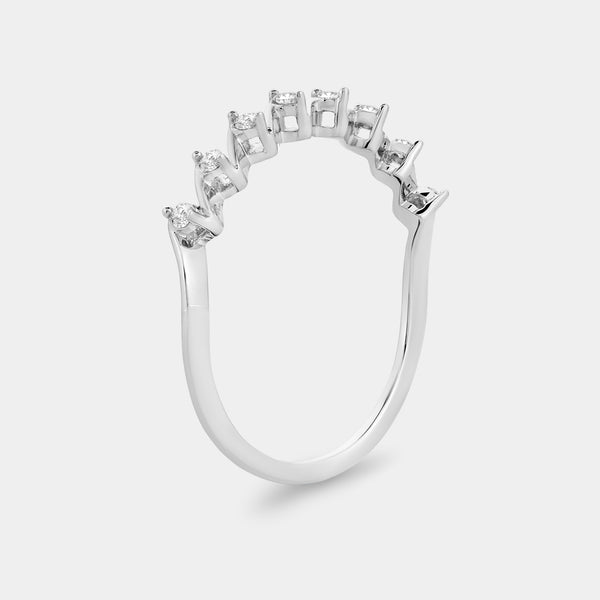 1/10 Carat Lab-Grown Diamond Zigzag Stack Ring — GILDED New York