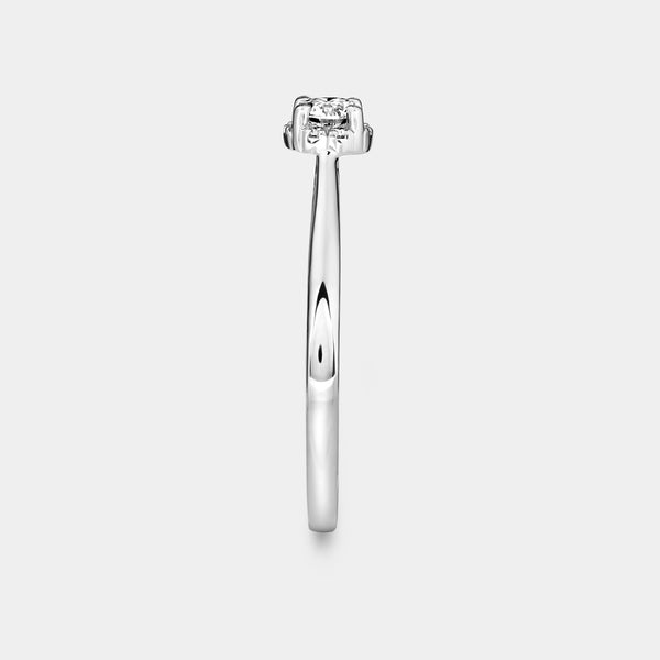 1/4 Carat Lab-Grown Diamond Round-Shaped Hidden Halo Engagement Ring — GILDED New York