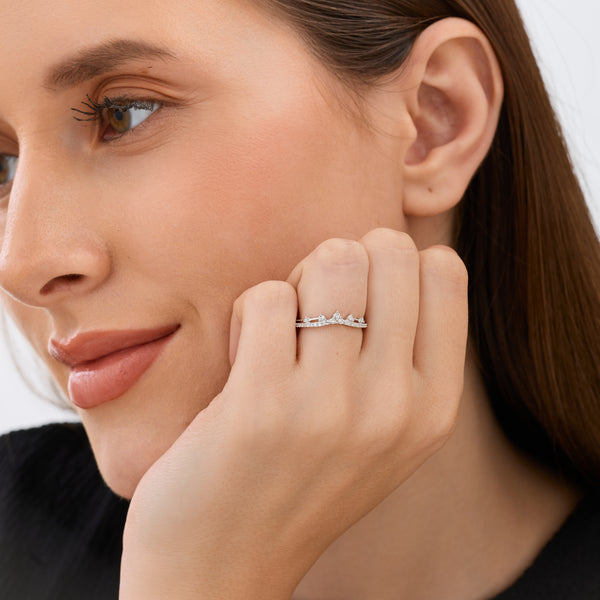 1/5 Carat Lab-Grown Diamond Queen'S Crown Stack Ring — GILDED New York