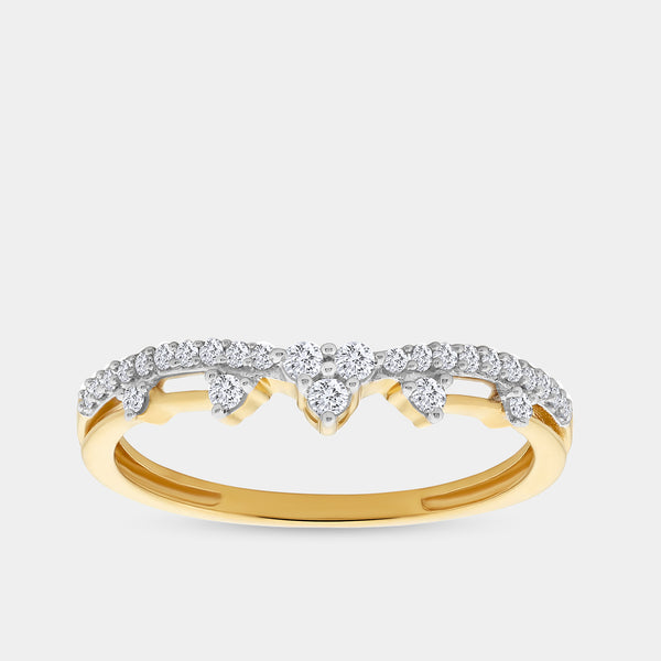 1/5 Carat Lab-Grown Diamond Queen'S Crown Stack Ring — GILDED New York