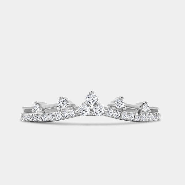 1/5 Carat Lab-Grown Diamond Queen'S Crown Stack Ring — GILDED New York