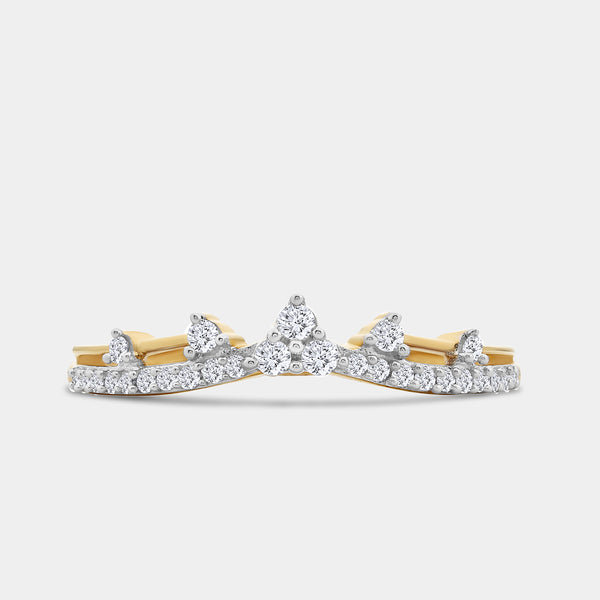 1/5 Carat Lab-Grown Diamond Queen'S Crown Stack Ring — GILDED New York