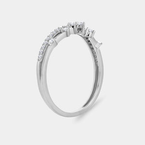 Gilded 1/5 Carat Lab-Grown Diamond Queen'S Crown Stack Ring