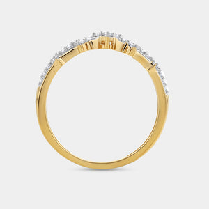 Gilded 1/5 Carat Lab-Grown Diamond Queen'S Crown Stack Ring