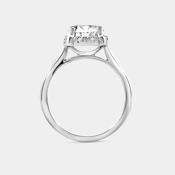 2 Carat Lab-Grown Diamond Round-Shaped Hidden Halo Engagement Ring — GILDED New York