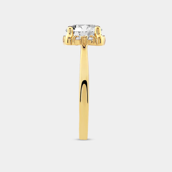 2 Carat Lab-Grown Diamond Round-Shaped Hidden Halo Engagement Ring — GILDED New York