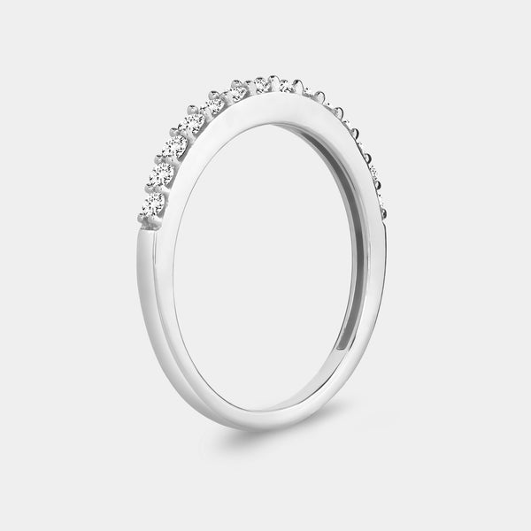 Gilded 1/3 Carat Lab-Grown Diamond Round-Shaped Shared-Prong Wedding Band