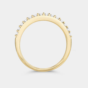 Gilded 1/3 Carat Lab-Grown Diamond Round-Shaped Shared-Prong Wedding Band