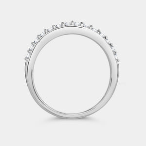 Gilded 1/3 Carat Lab-Grown Diamond Round-Shaped Shared-Prong Wedding Band