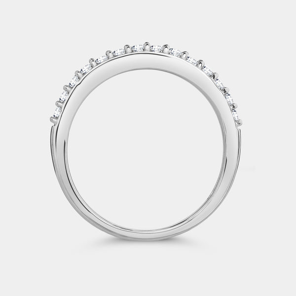 Gilded 1/3 Carat Lab-Grown Diamond Round-Shaped Shared-Prong Wedding Band