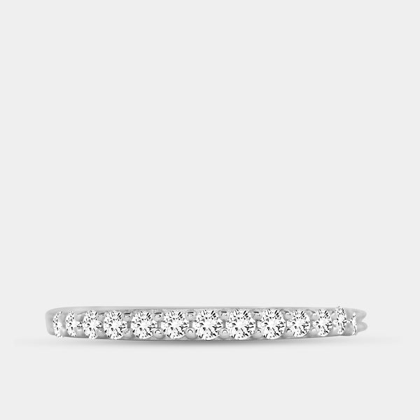 Gilded 1/3 Carat Lab-Grown Diamond Round-Shaped Shared-Prong Wedding Band