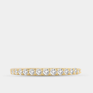 Gilded 1/3 Carat Lab-Grown Diamond Round-Shaped Shared-Prong Wedding Band