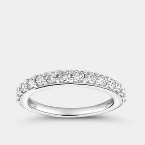Gilded 5/8 Carat Lab-Grown Diamond Round-Shaped Shared-Prong Wedding Band