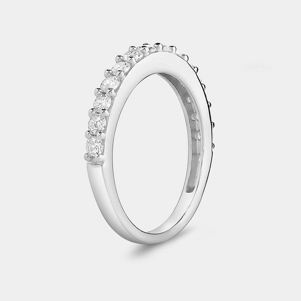 Gilded 5/8 Carat Lab-Grown Diamond Round-Shaped Shared-Prong Wedding Band