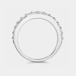 Gilded 5/8 Carat Lab-Grown Diamond Round-Shaped Shared-Prong Wedding Band