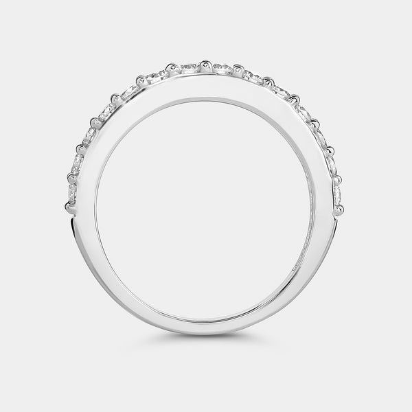 Gilded 5/8 Carat Lab-Grown Diamond Round-Shaped Shared-Prong Wedding Band