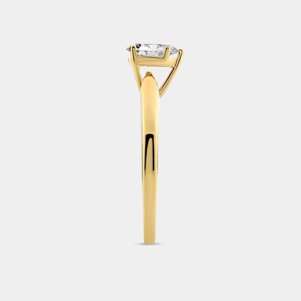 1/2 Carat Lab-Grown Diamond Pear-Shaped Classic Solitaire Ring — GILDED New York