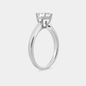 Gilded 3/4 Carat Lab-Grown Diamond Pear-Shaped Classic Solitaire Ring