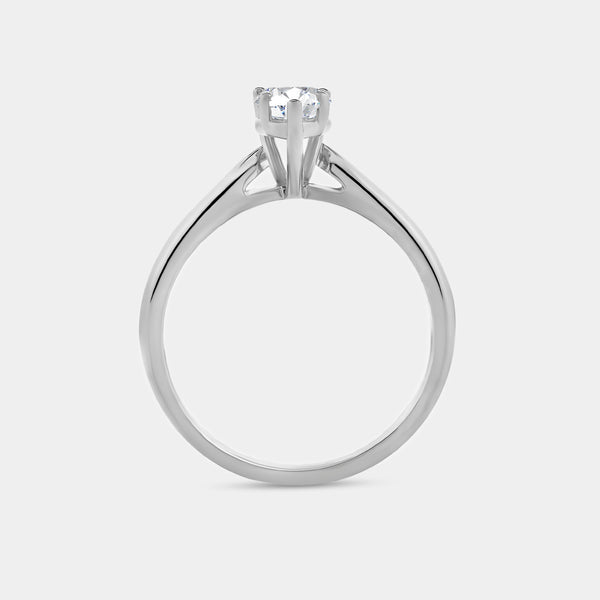 3/4 Carat Lab-Grown Diamond Pear-Shaped Classic Solitaire Ring — GILDED New York