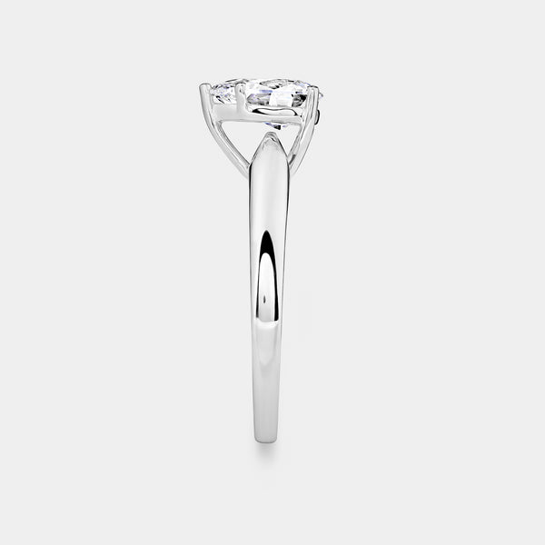 1 Carat Lab-Grown Diamond Pear-Shaped Classic Solitaire Ring — GILDED New York