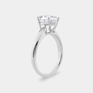 Gilded 1 and 1/2 Carat Lab-Grown Diamond Pear-Shaped Classic Solitaire Ring