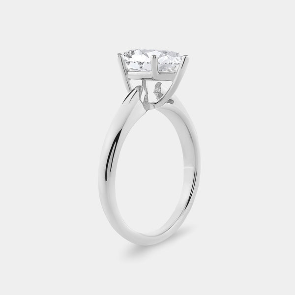1 and 1/2 Carat Lab-Grown Diamond Pear-Shaped Classic Solitaire Ring — GILDED New York