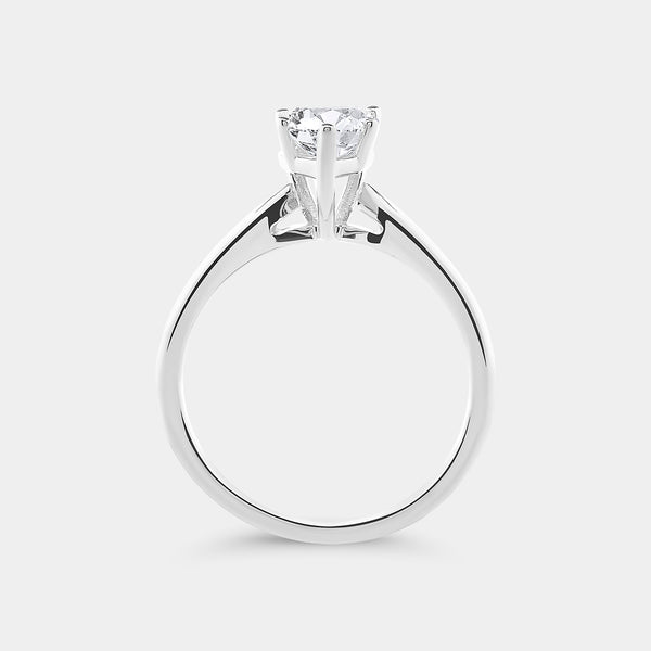 1 and 1/2 Carat Lab-Grown Diamond Pear-Shaped Classic Solitaire Ring — GILDED New York