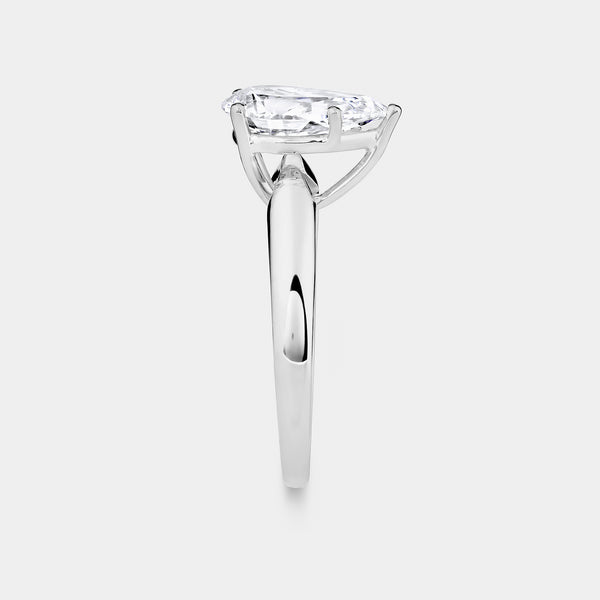2 Carat Lab-Grown Diamond Pear-Shaped Classic Solitaire Ring — GILDED New York