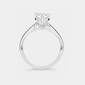 Gilded 2 Carat Lab-Grown Diamond Pear-Shaped Classic Solitaire Ring