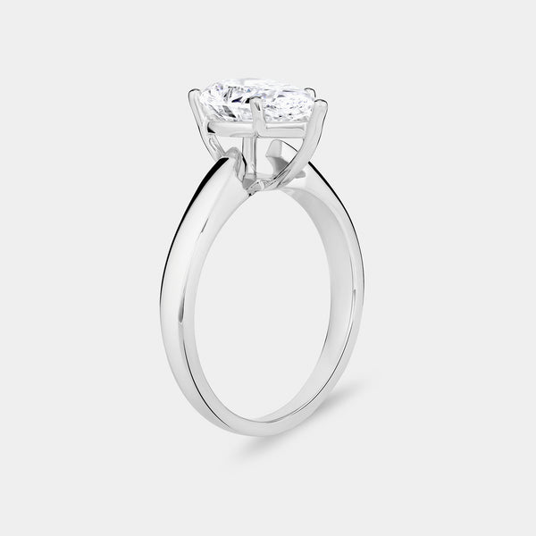 2 Carat Lab-Grown Diamond Pear-Shaped Classic Solitaire Ring — GILDED New York