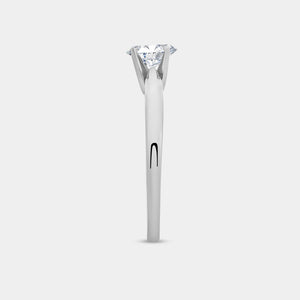 Gilded 1/2 Carat Lab-Grown Diamond Oval-Shaped Classic Solitaire Ring