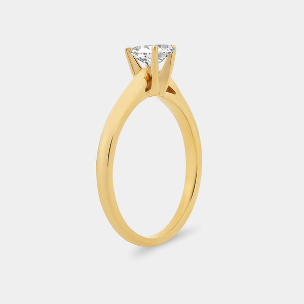 1/2 Carat Lab-Grown Diamond Oval-Shaped Classic Solitaire Ring — GILDED New York