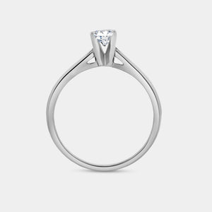 Gilded 1/2 Carat Lab-Grown Diamond Oval-Shaped Classic Solitaire Ring
