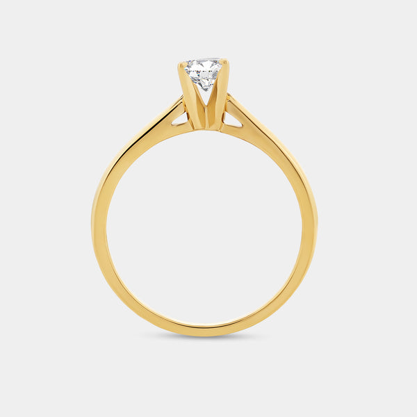 1/2 Carat Lab-Grown Diamond Oval-Shaped Classic Solitaire Ring — GILDED New York