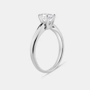 Gilded 3/4 Carat Lab-Grown Diamond Oval-Shaped Classic Solitaire Ring