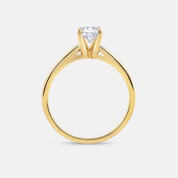 3/4 Carat Lab-Grown Diamond Oval-Shaped Classic Solitaire Ring — GILDED New York