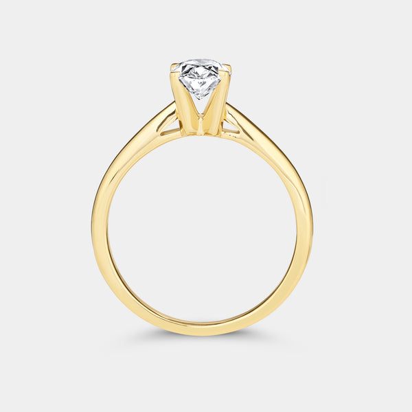 1 Carat Lab-Grown Diamond Oval-Shaped Classic Solitaire Ring — GILDED New York
