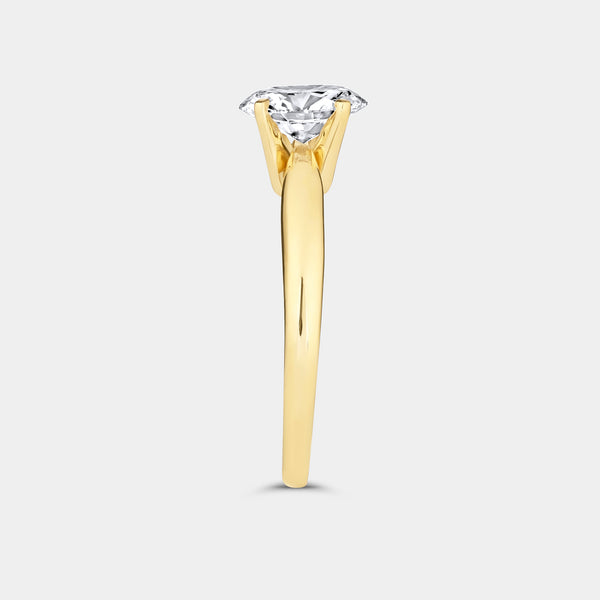 1 Carat Lab-Grown Diamond Oval-Shaped Classic Solitaire Ring — GILDED New York