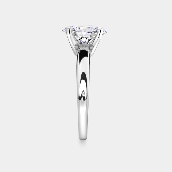 2 Carat Lab-Grown Diamond Oval-Shaped Classic Solitaire Ring — GILDED New York