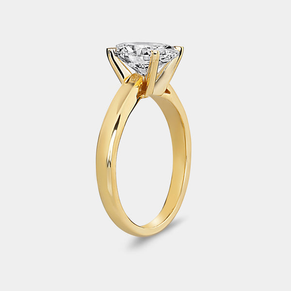 2 Carat Lab-Grown Diamond Oval-Shaped Classic Solitaire Ring — GILDED New York