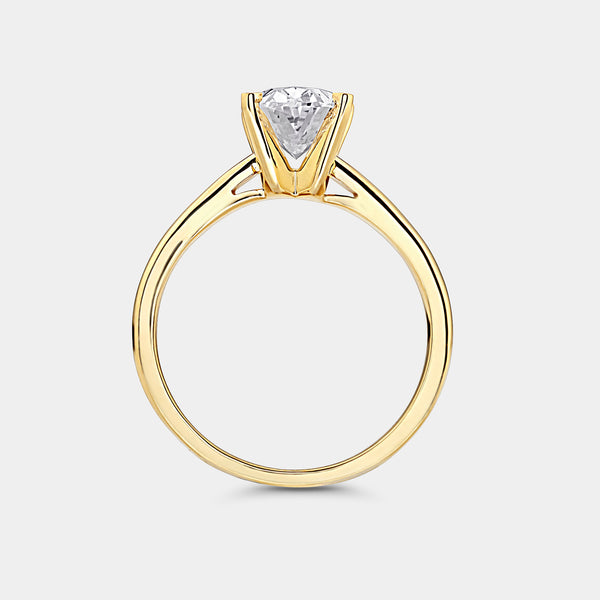 2 Carat Lab-Grown Diamond Oval-Shaped Classic Solitaire Ring — GILDED New York