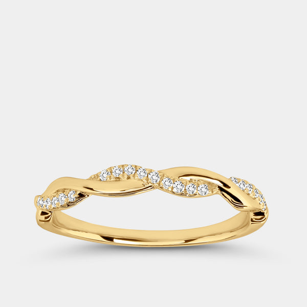 1/10 Carat Lab-Grown Braided Stack Ring — GILDED New York