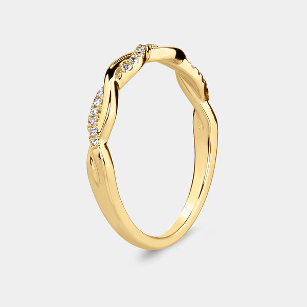 1/10 Carat Lab-Grown Braided Stack Ring — GILDED New York
